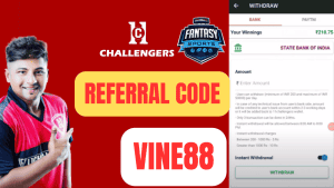 11Challengers Referral Code "VINE88" : Amount WIthdrawal 